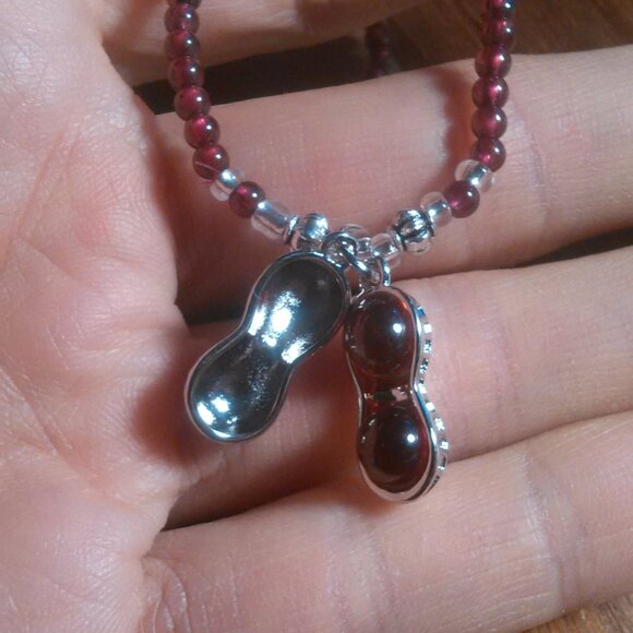 Simulated Orange Sapphire and Garnet Beaded Necklace - Picture 10 of 11